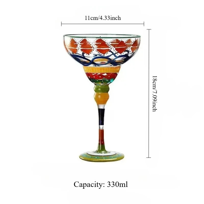 Verre cocktail fait main design artistique 330 ml - vue 7 sur 7