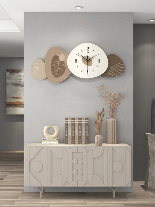 Modern Minimalist Wall Decor, Sofa Background Hanging Watch, Large Creative Wall Clock, 3D Wall Pendant, Home Decoration, 80cm - vue 3 sur 6