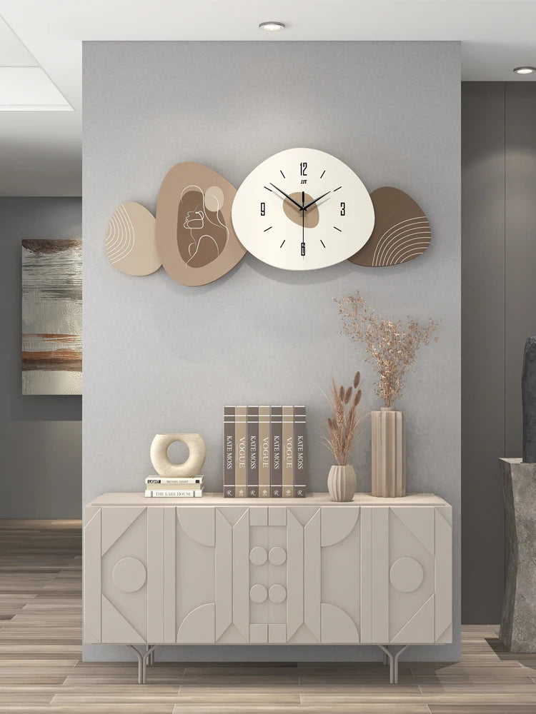 Modern Minimalist Wall Decor, Sofa Background Hanging Watch, Large Creative Wall Clock, 3D Wall Pendant, Home Decoration, 80cm