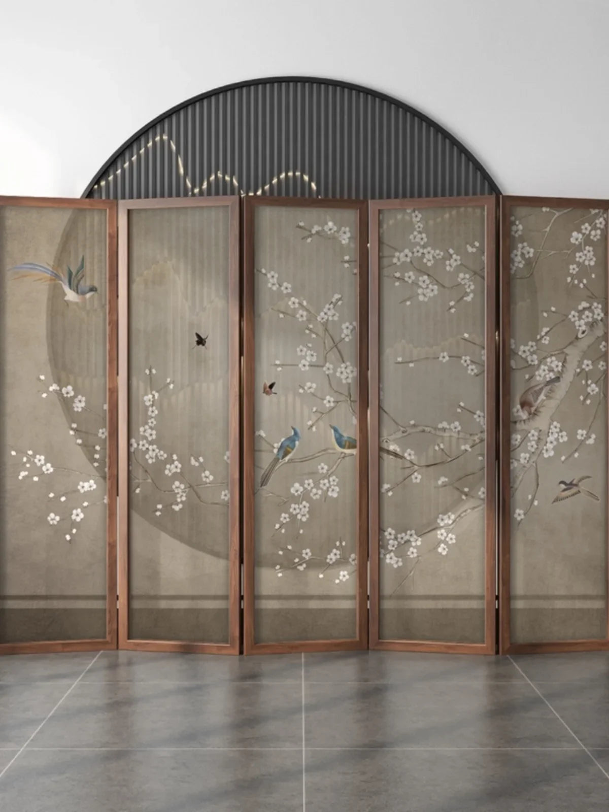 Chinese style solid wood partition screen, living room, entrance, foyer, hotel, classical bedroom, shelter, household folding