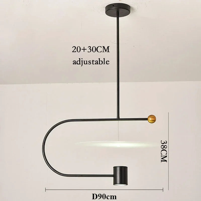 Minimalistischer nordischer Acryl-Kronleuchter für moderne Einrichtung - vue 9 sur 14