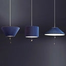 Modern blue fabric pendant light, living room, dining room, ceiling hanging lamp, pendant light