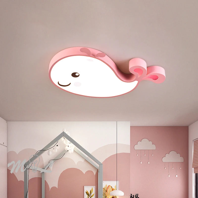 plafonnier LED créatif baleine pour chambre d enfant moderne - vue 4 sur 15