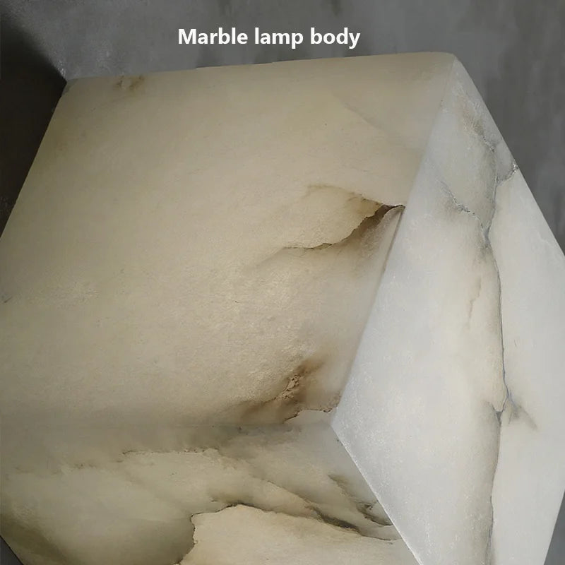 applique murale en marbre cubique pour éclairage intérieur élégant - vue 7 sur 7