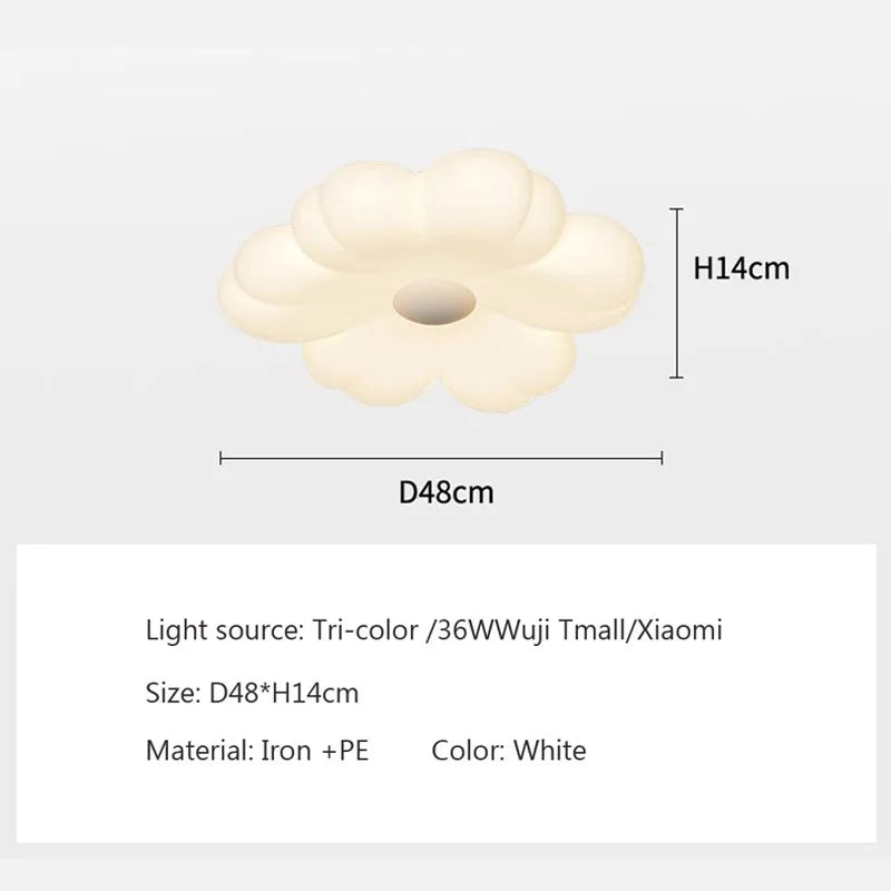plafonnier moderne led forme de fleur pour décoration intérieure intelligente - vue 5 sur 8