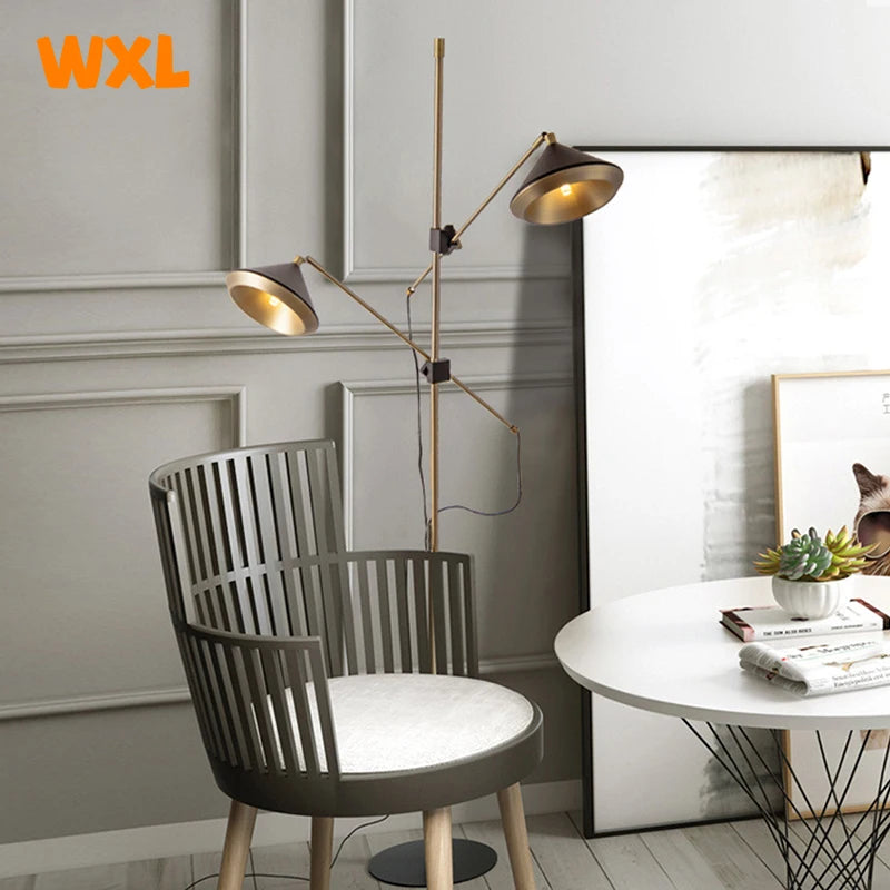 lampadaire led scandinave moderne double réglable pour intérieur - vue 6 sur 7