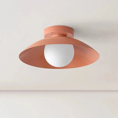 Plafonniers LED nordiques lampes d'abat-jour en métal coloré pour chambre salon vestiaire couloir allée entrée balcon lumière