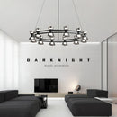 Kreativer Kronleuchter aus Kupfer und Glas modernes Design leicht