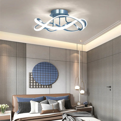 Moderne LED-Deckenleuchten in Vogelkäfigform für die Innendekoration - vue 5 sur 10