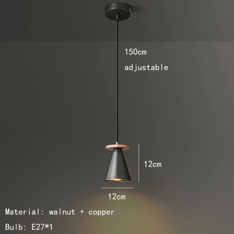Moderne Pendelleuchte aus schwarzem und goldenem Kupfer für den Innenbereich