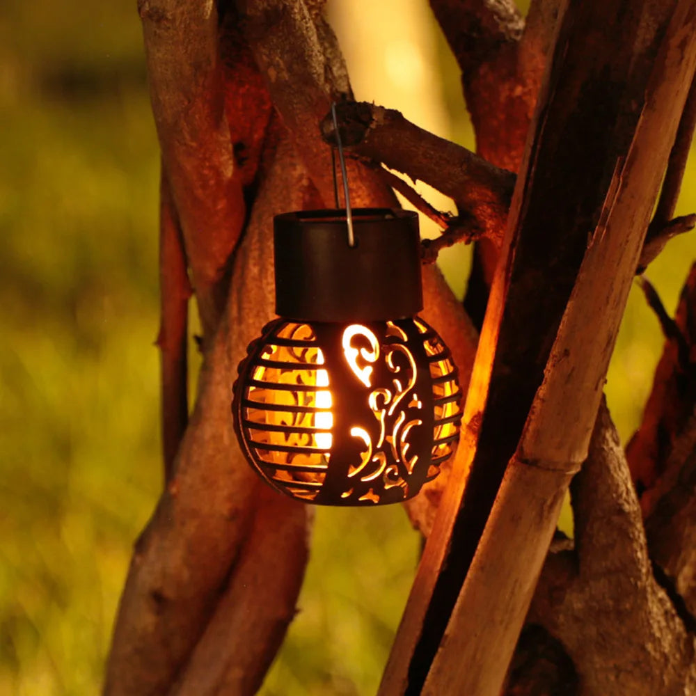 ampoule solaire led effet flamme pour extérieur décoration jardin patio - vue 3 sur 7