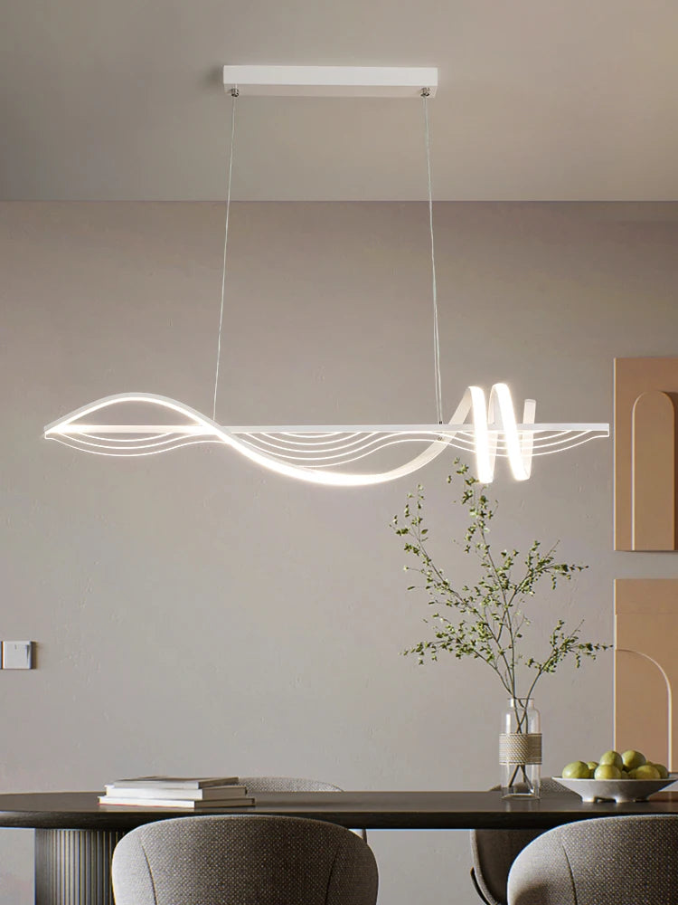Moderner LED-Kronleuchter Pendelleuchte im minimalistischen Design für den Innenbereich - vue 4 sur 8