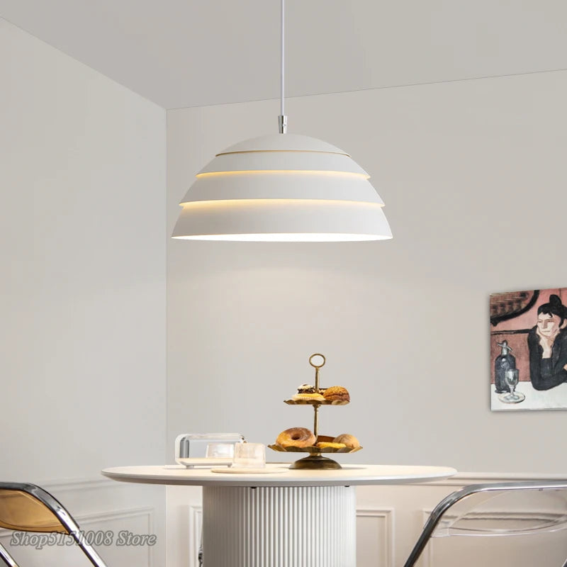 lampe suspendue design led moderne nordique industrielle - vue 5 sur 8