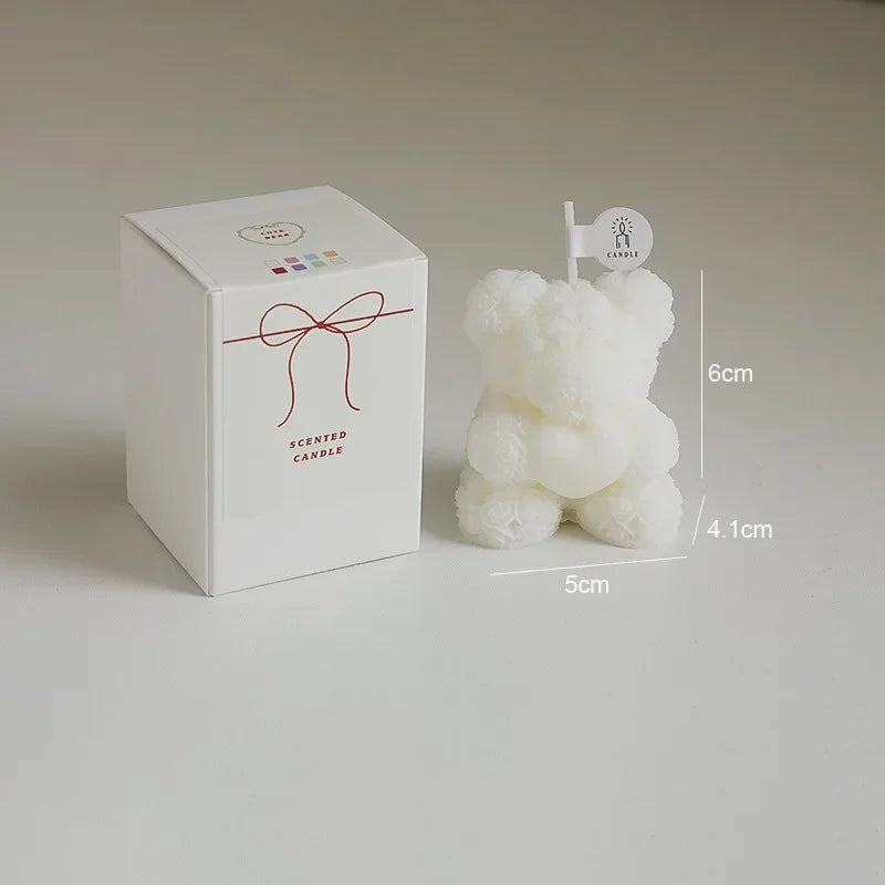 bougie ours en cire de soja parfumée pour détente et cadeaux - vue 12 sur 13