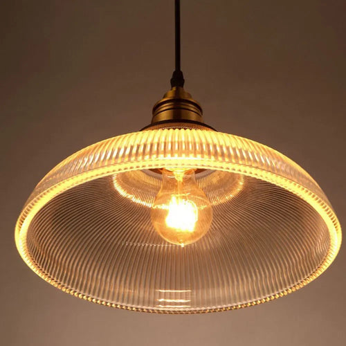 Kreative Vintage-Pendelleuchte aus transparentem Glas - vue 5 sur 7