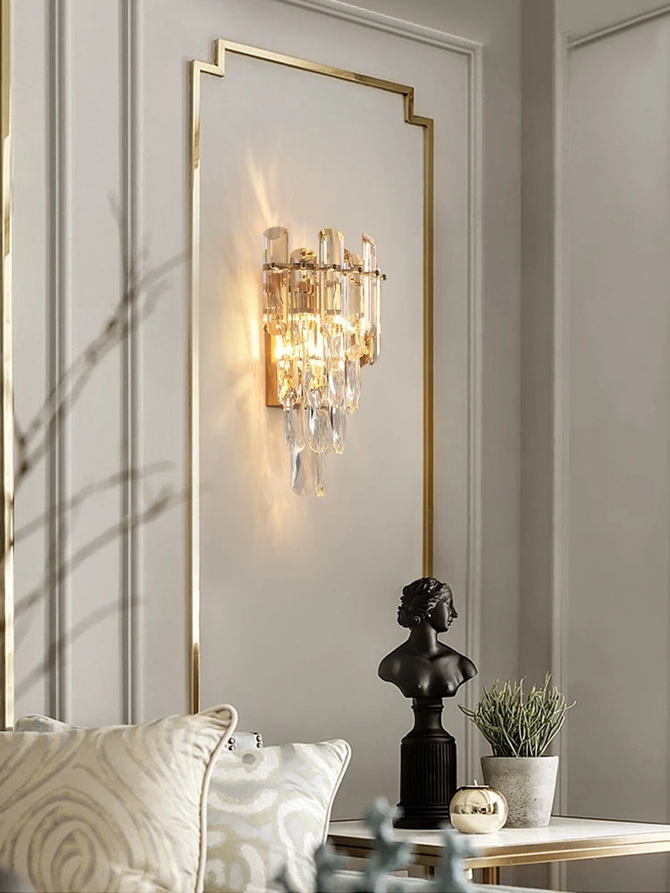 applique murale en cristal pour éclairage intérieur et extérieur - vue 4 sur 8