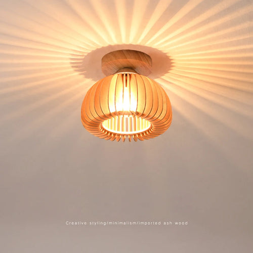 LED-Deckenleuchte aus Massivholz mit modernem, minimalistischem Design