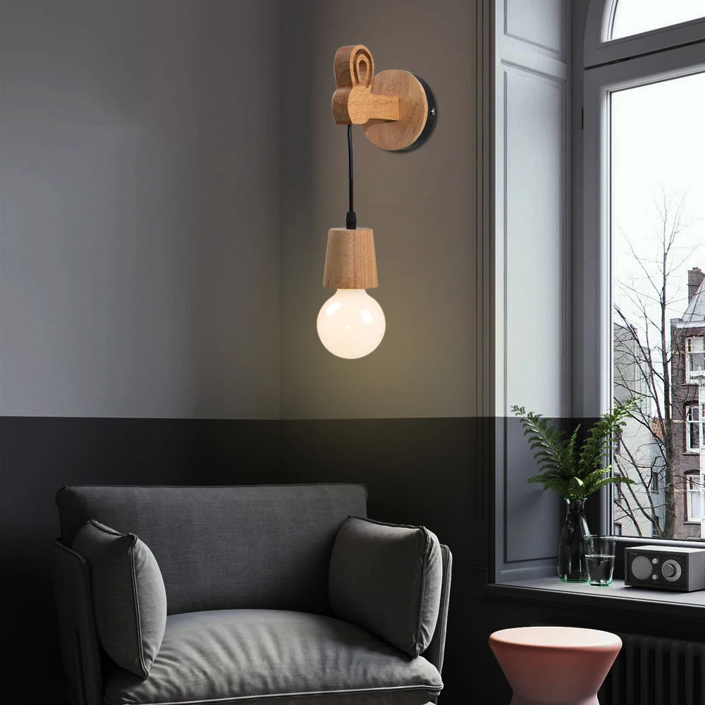 applique murale led vintage moderne nordique suspendue - vue 4 sur 17