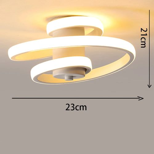 LED-Deckenleuchte moderne Spirale für ein minimalistisches Interieur - vue 9 sur 8