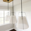 Cone drum pendant light, fabric lampshade, restaurant kitchen pendant light, indoor home decoration lighting