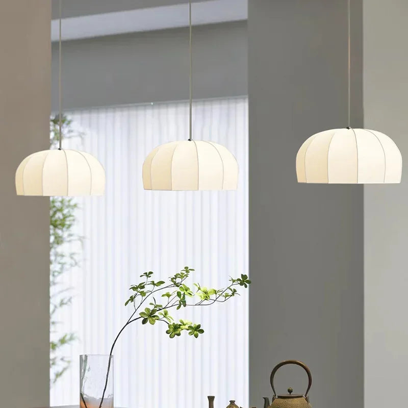 suspension nordique wabi-sabi en cocon de soie décoratif - vue 4 sur 9