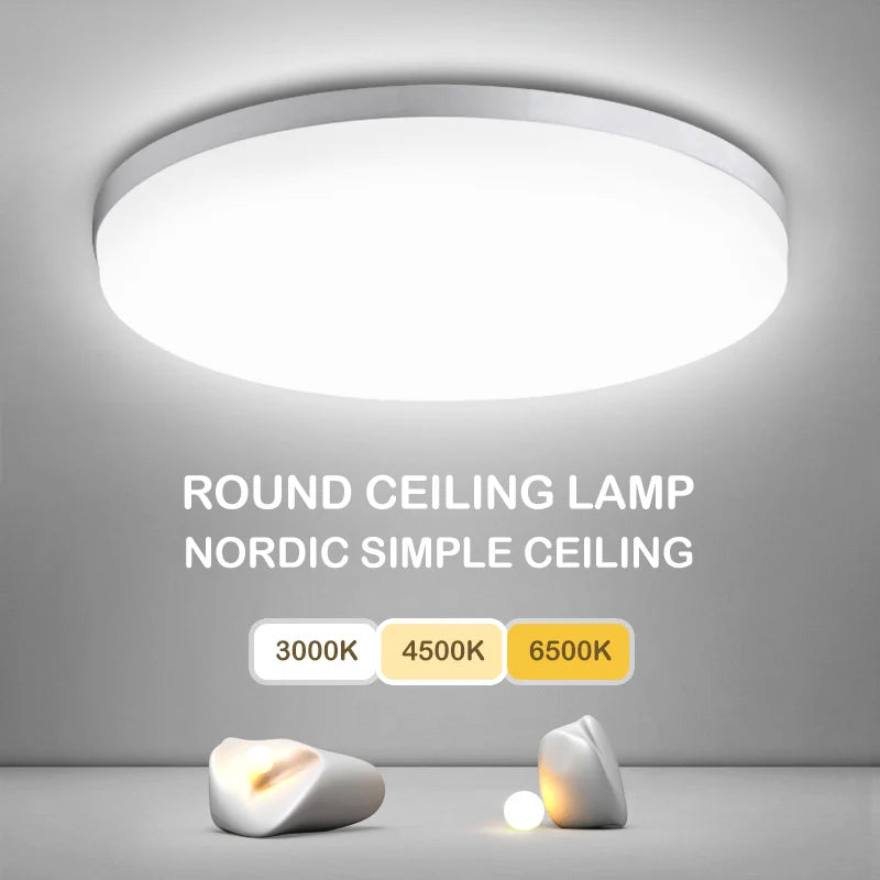 plafonnier led moderne carré ou rond pour lustre - vue 4 sur 11