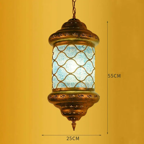 lustre suspendu asiatique décoratif pour intérieur bohème - vue 12 sur 18