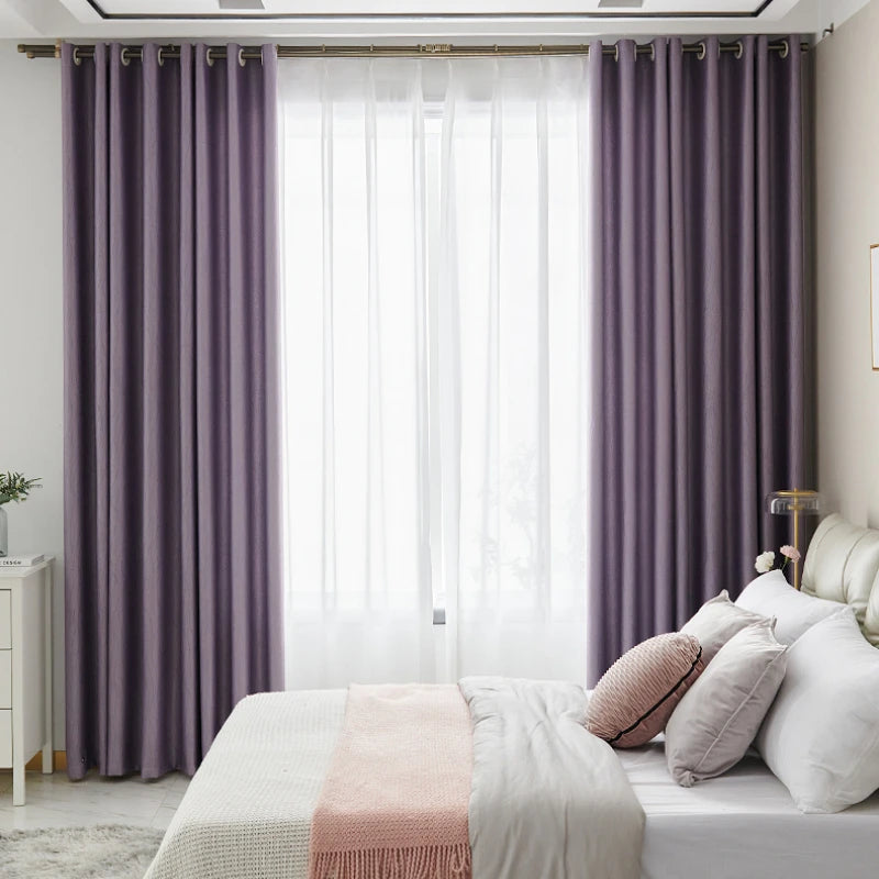 Rideau occultant style français pour salon chambre balcon