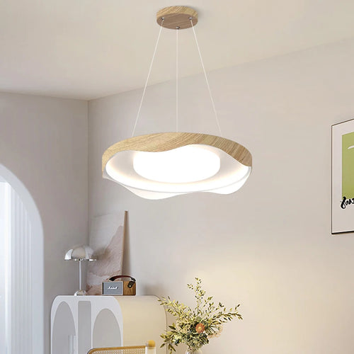 Moderne Pendelleuchte im nordischen Rundholz-Stil mit Augenschutz - vue 6 sur 9