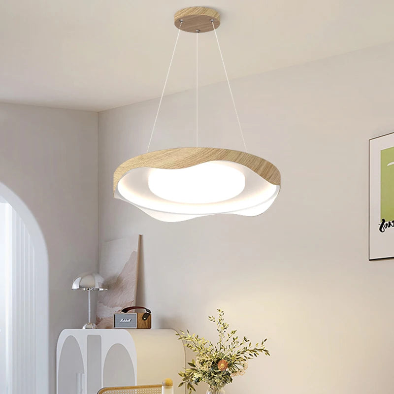 Moderne Pendelleuchte im nordischen Rundholz-Stil mit Augenschutz - vue 6 sur 9