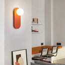 Nordische LED-Wandleuchte aus Glas in Orange