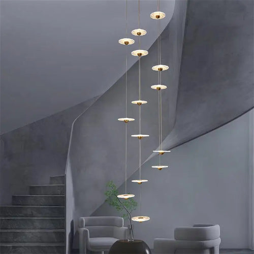 lustre moderne à led pour éclairage intérieur élégant