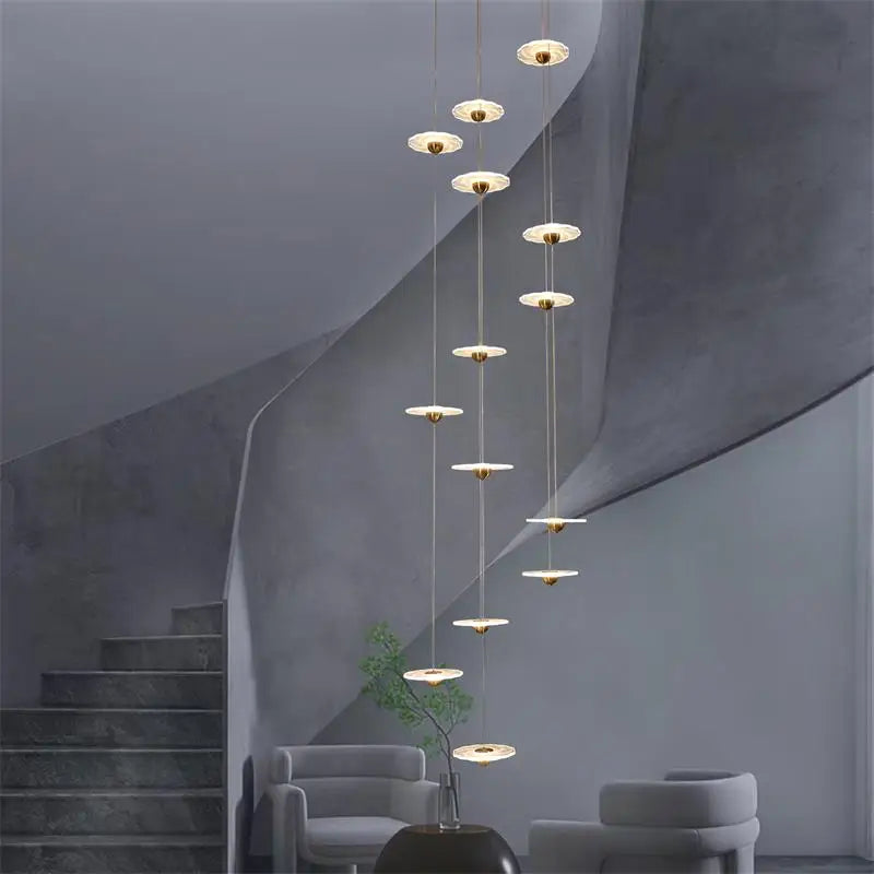 lustre moderne à led pour éclairage intérieur élégant - vue 4 sur 26