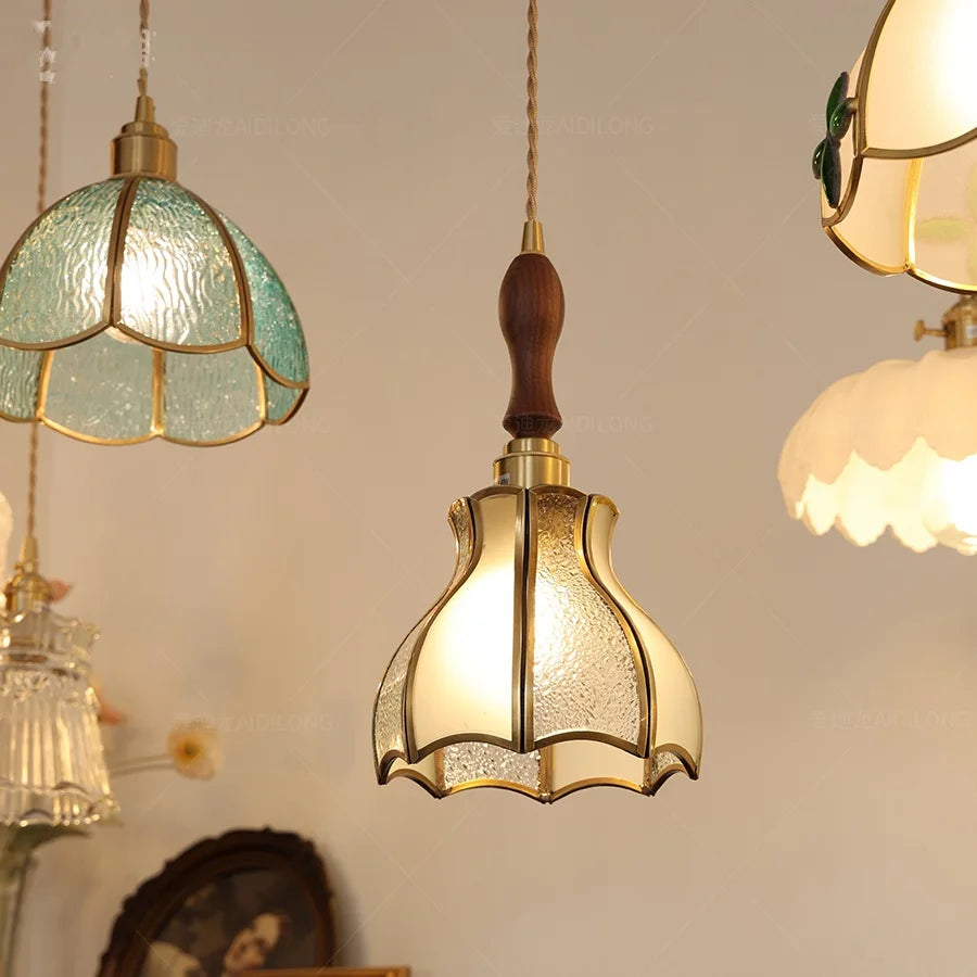 iwhd suspension moderne en cuivre verre led décorative - vue 5 sur 16