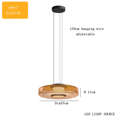 suspension design en verre série levels pour décoration moderne