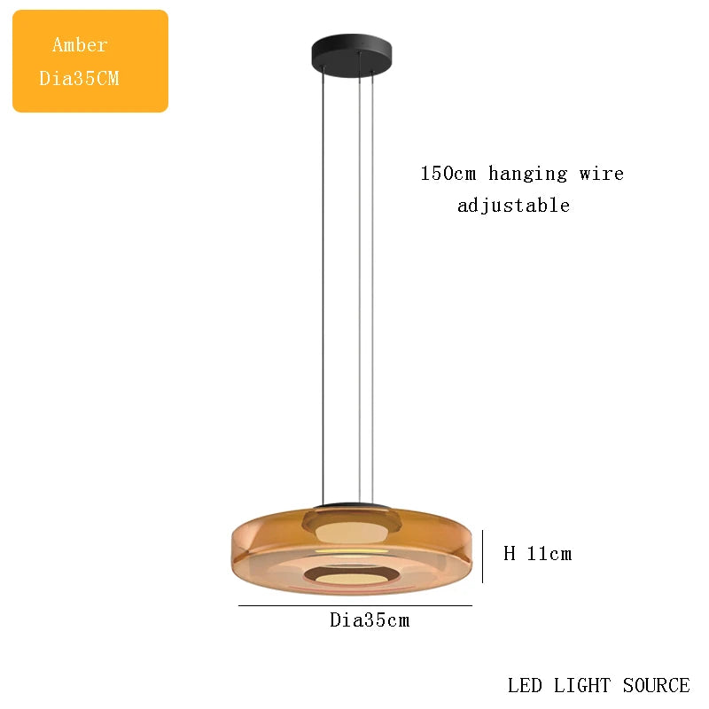 suspension design en verre série levels pour décoration moderne