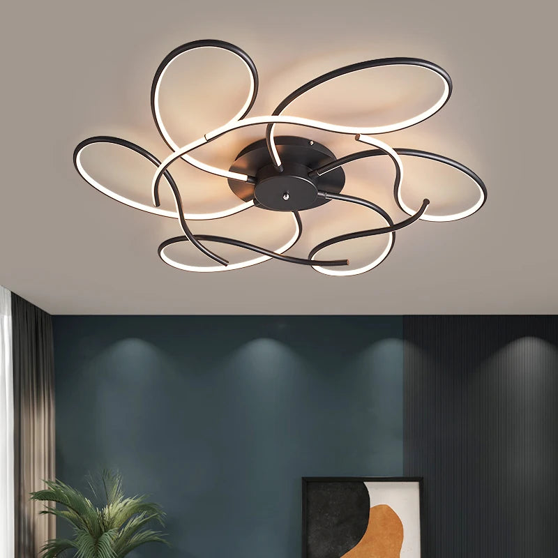 Gleam Modern LED Chandelier For Home Living Room Decoration, Bedroom Home Decoration, Ceiling Chandelier For Smart Home - vue 6 sur 10