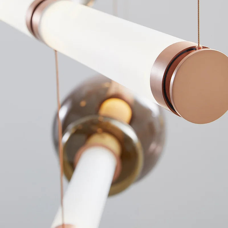 Suspension LED en verre de styliste nordique