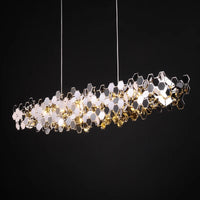 lustre de luxe post-moderne en acier inoxydable pour restaurant