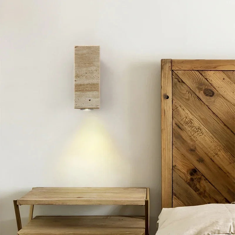 applique murale en marbre wabi sabi à led pour décoration intérieure - vue 3 sur 10