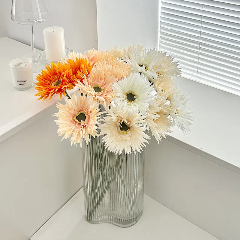 fleur artificielle gerbera pour décoration de mariage et vase - vue 6 sur 11