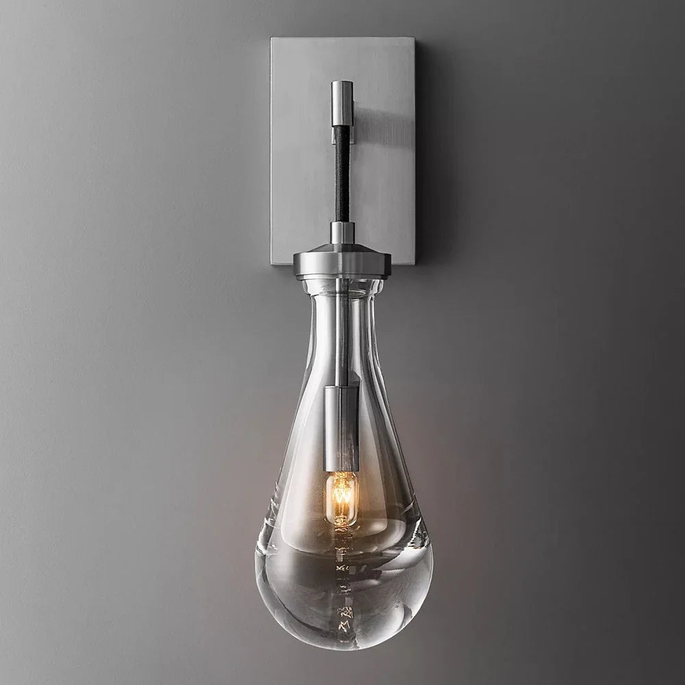 Style rétro luxe goutte d'eau applique éclairage intérieur LED moderne noir corde applique décoration de la maison salon chambre - vue 6 sur 6