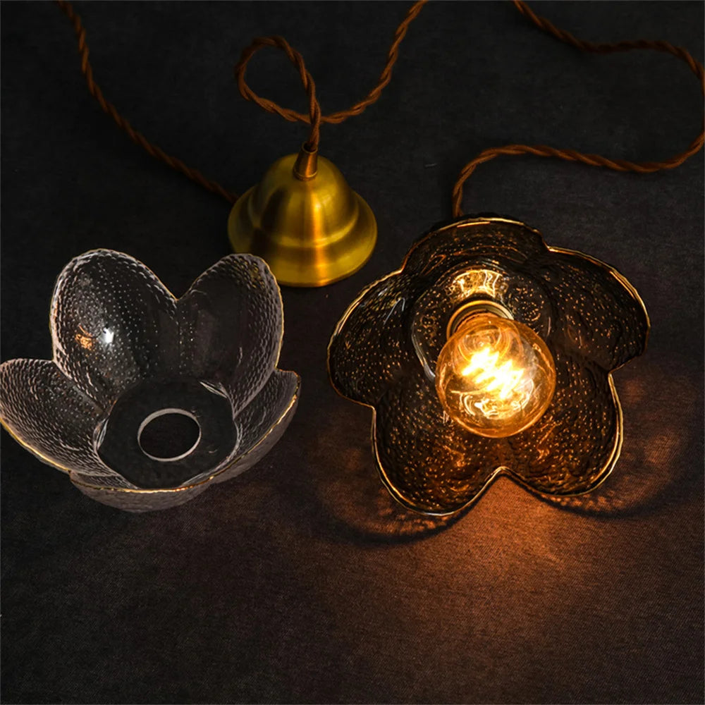suspension LED design nordique en laiton et verre - vue 6 sur 10