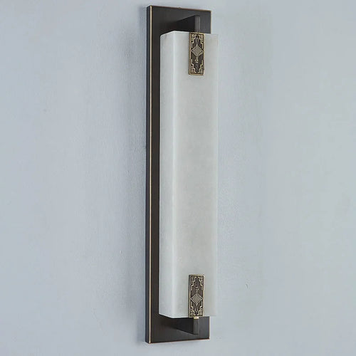 Moderne Wandleuchte aus chinesischem Marmor mit Knoten und LED-Licht - vue 4 sur 11