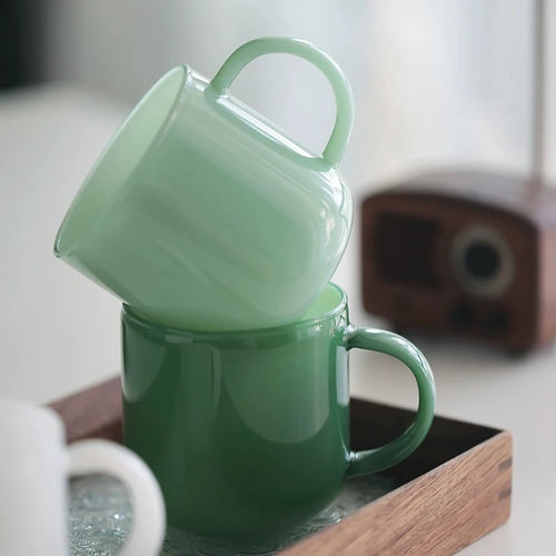 Tasse verre borosilicate retro style saphir resistante chaleur