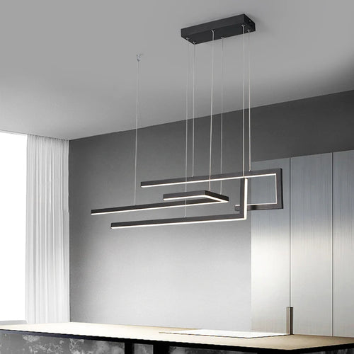 Moderne LED-Pendelleuchte rechteckig dimmbar - vue 2 sur 10