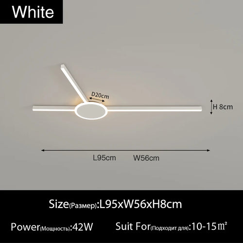 Dekorative LED-Deckenleuchte mit geometrischem Design für moderne Innenräume - vue 10 sur 12