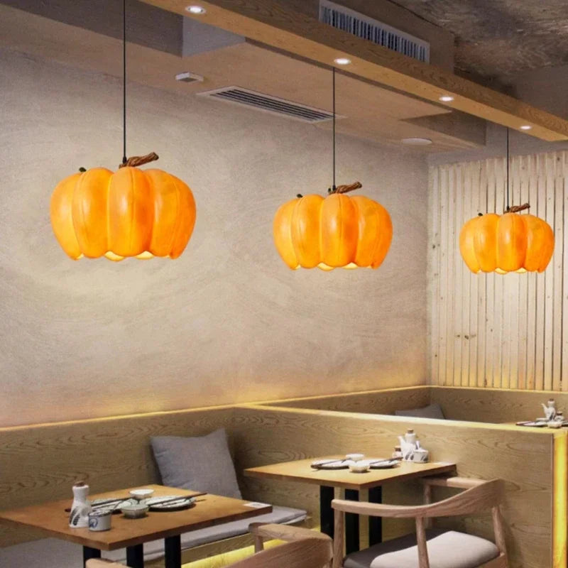 lustre rétro en forme de citrouille pour décoration d'Halloween - vue 4 sur 8
