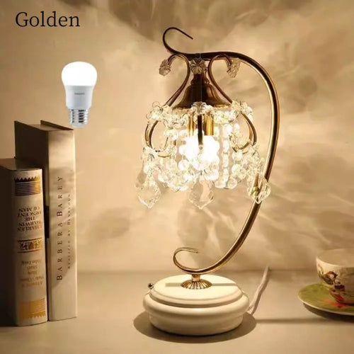 lampe de bureau led en cristal pour décoration moderne intérieure