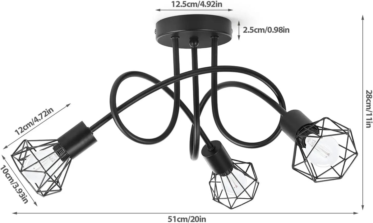 LED E14 Modern Spider Lamp for Home Decoration, Simple Lighting, Roof Lamp for Bedroom, Dining Room and Living Room